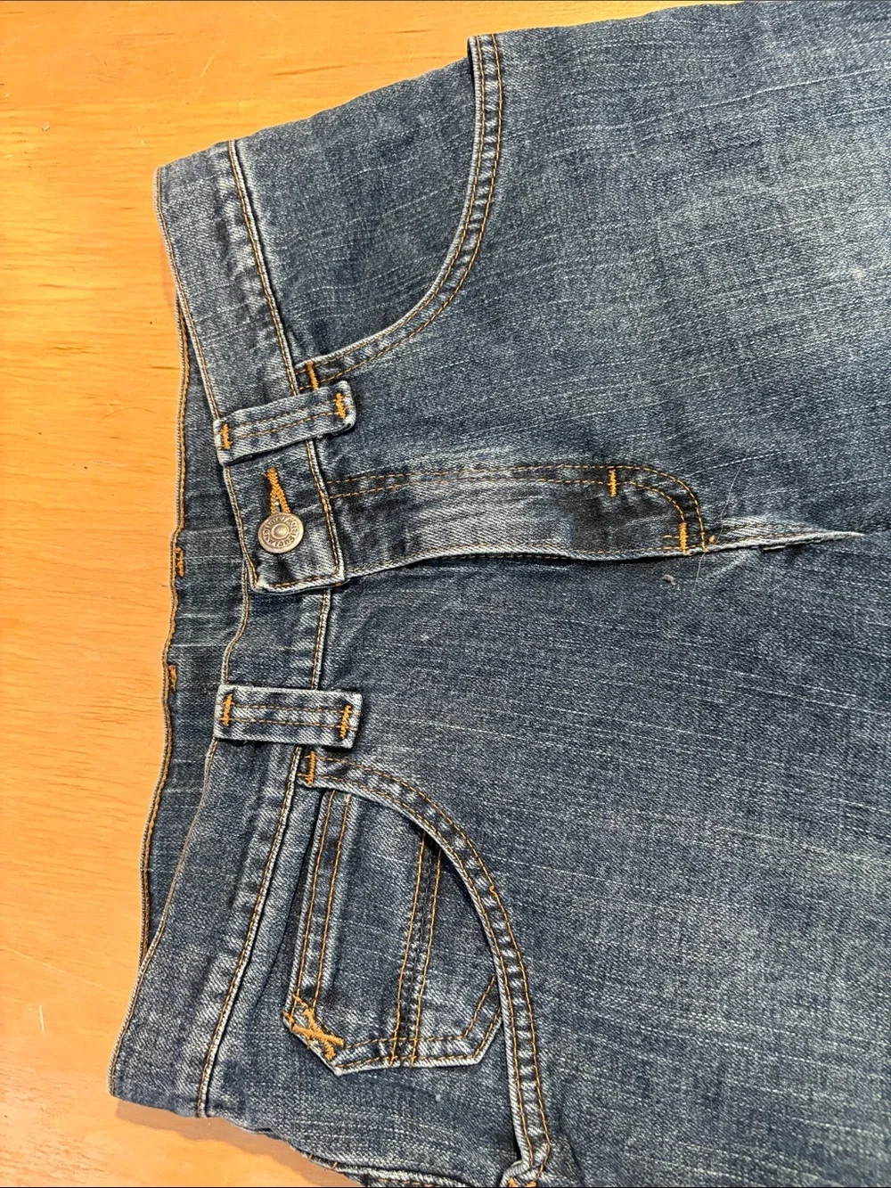 Wrangler ~ Blue Straight-Leg Boys Jeans 12 Husky Adjustable Waist